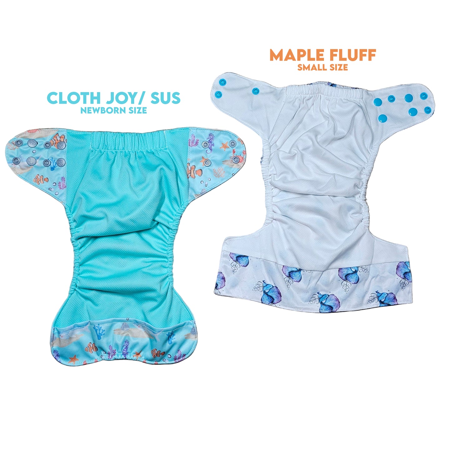 ✨ Maple Fluff Pocket – Small Size (Comparable to Cloth Joy Newborn Extended size) ✨ - Flower Garden