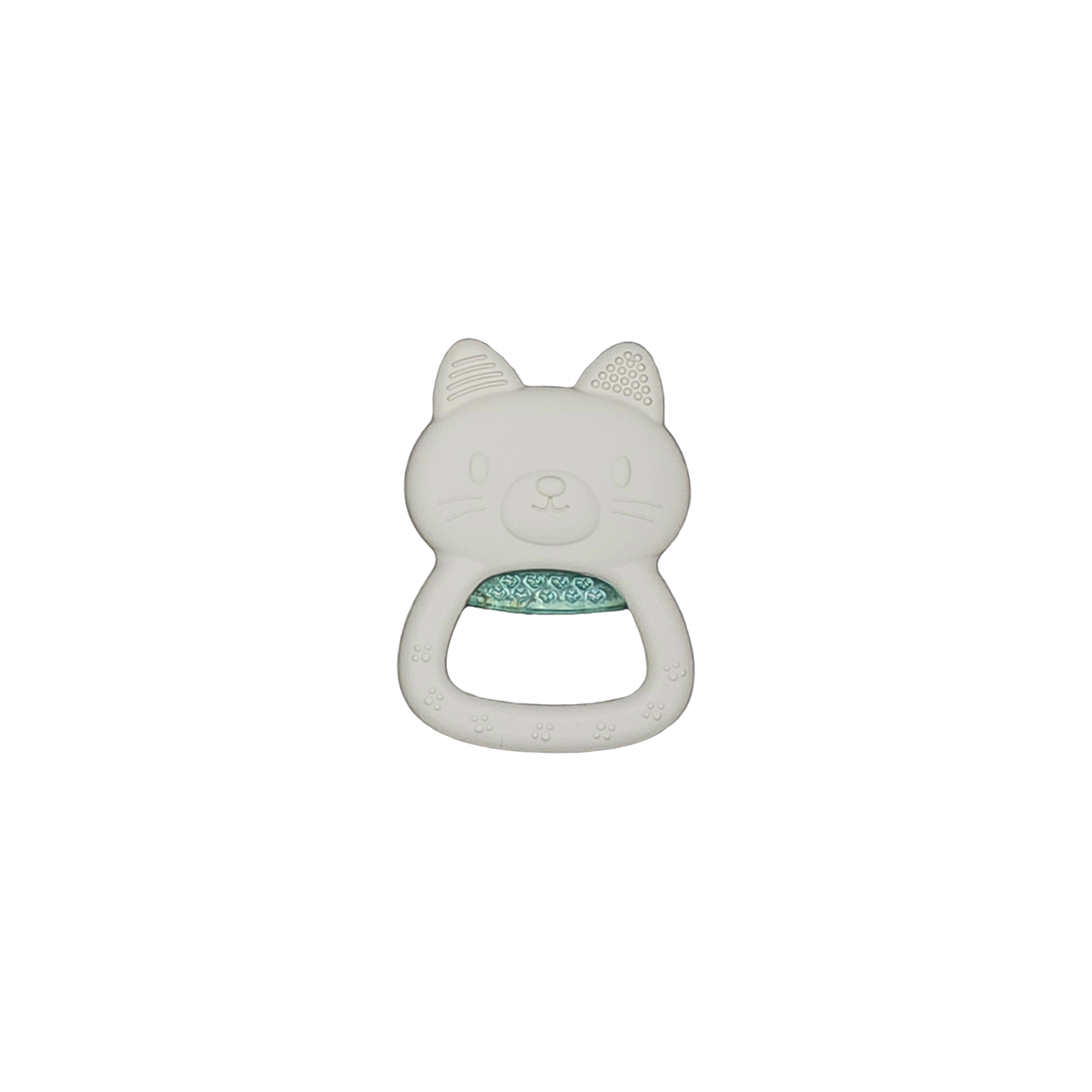 Silicone Freezable Kitty Teether - Cream