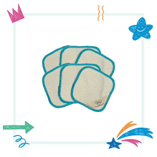 Mini Wipes bamboo terry wipes set of 6