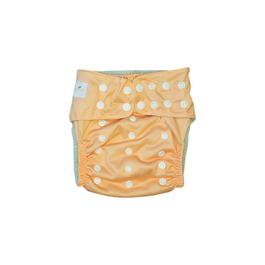 Naturalets™ pocket diaper with Trifold - Tangerine