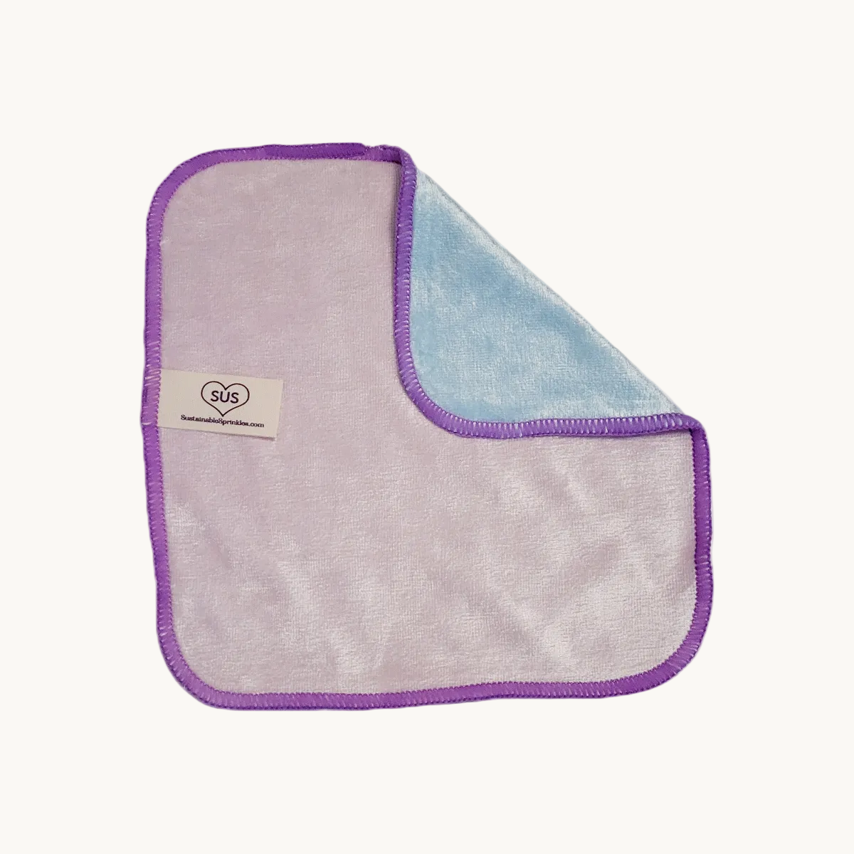 Luxe Velour Reusable Wipes set of 6 - Cotton Candy