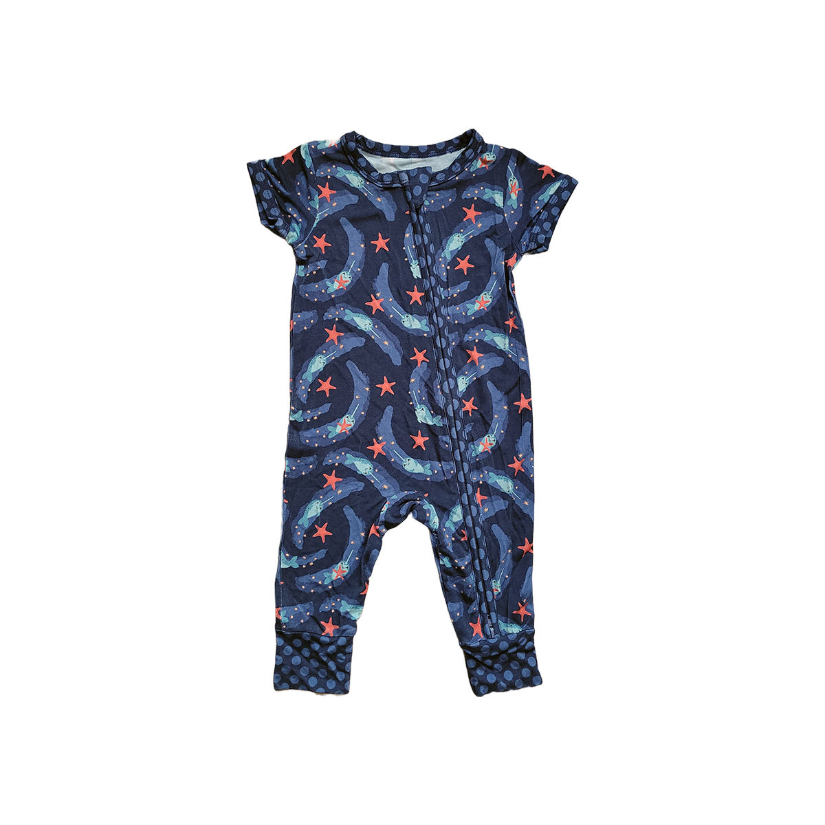 Narwhal Bamboo Short Sleeve Jammies - 18-24M