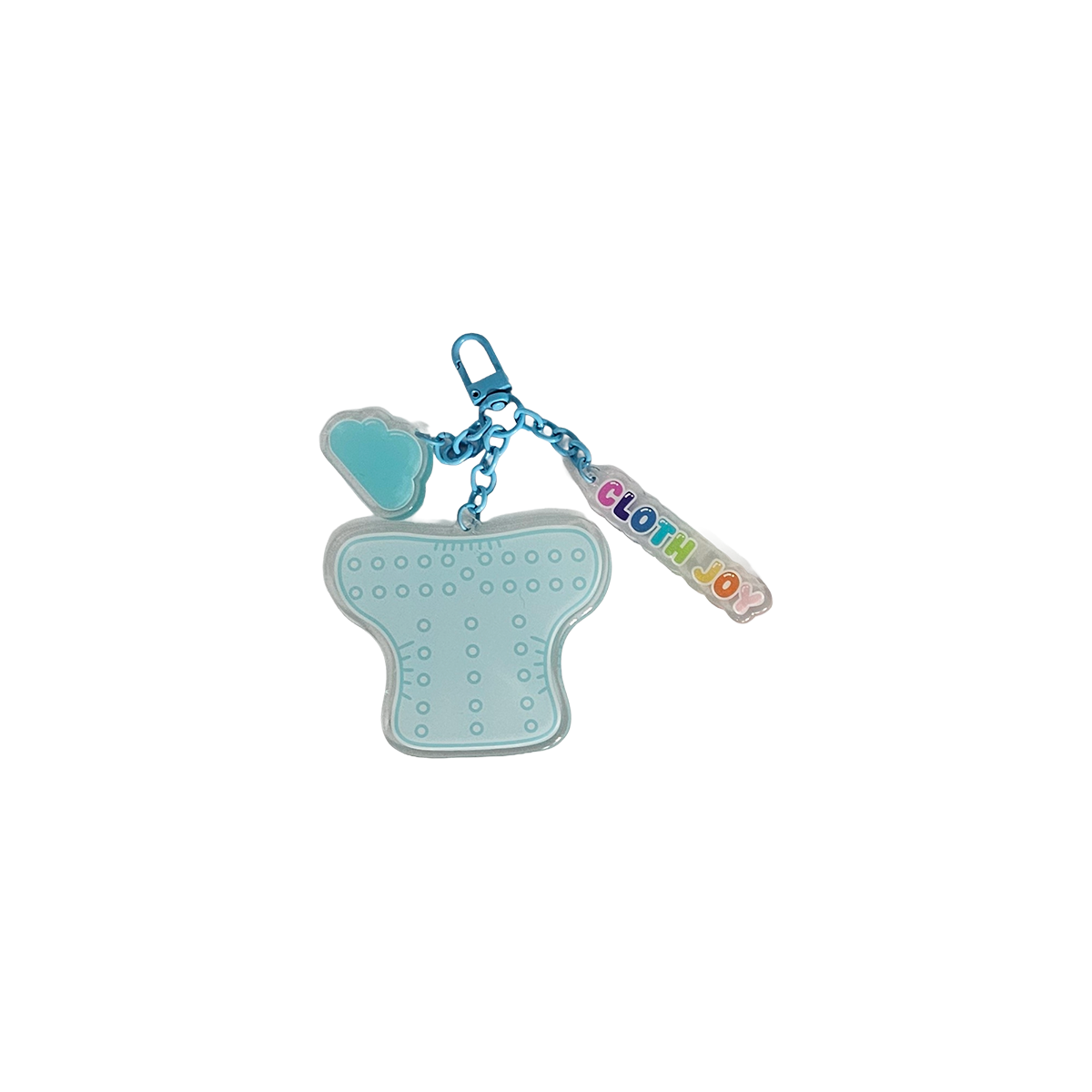 ✨ Diaper Sizing Snap Guide Keychain ✨ - Cloth Joy Blue
