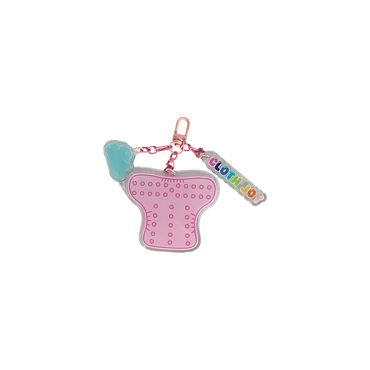 ✨ Diaper Sizing Snap Guide Keychain ✨ - pink