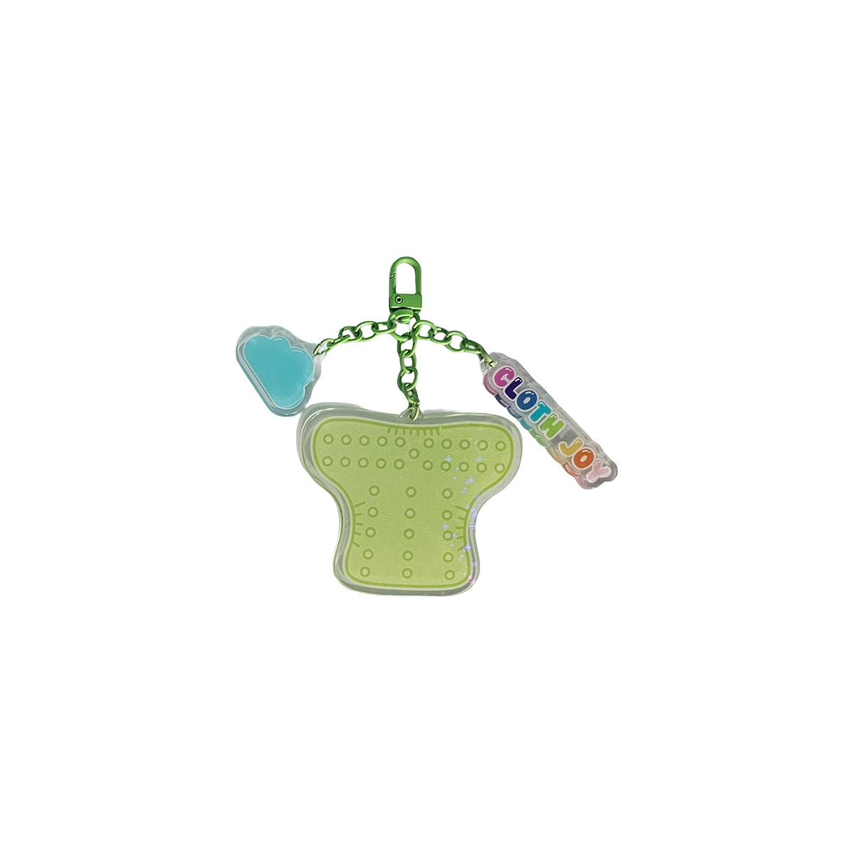 ✨ Diaper Sizing Snap Guide Keychain ✨ - Lime