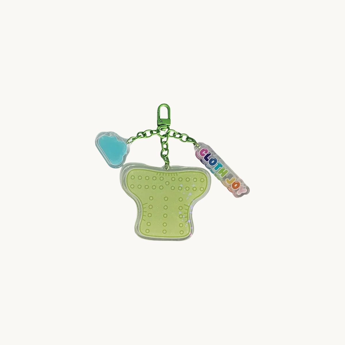 ✨ Diaper Sizing Snap Guide Keychain ✨ - Lime