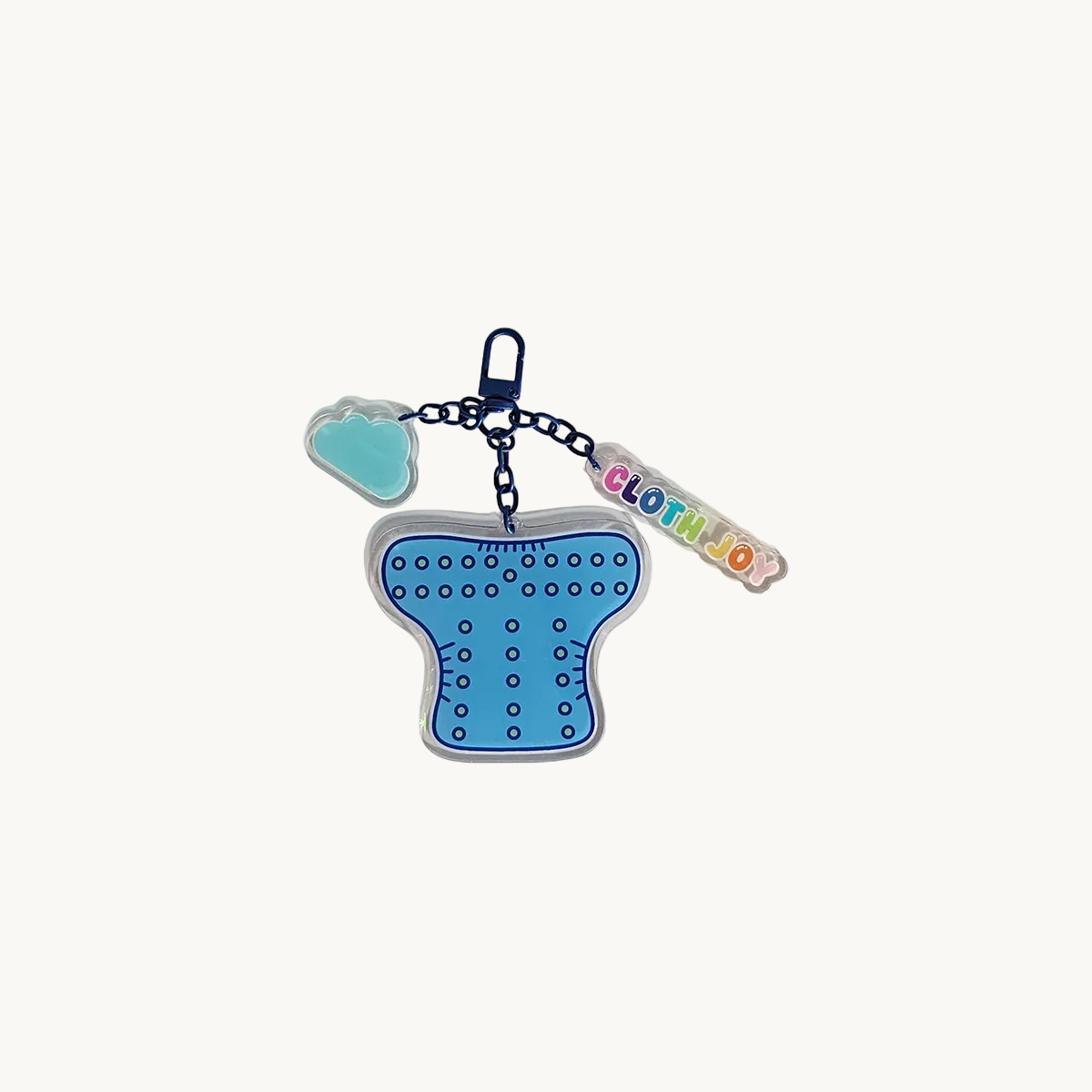 ✨ Diaper Sizing Snap Guide Keychain ✨ - Bright Blue