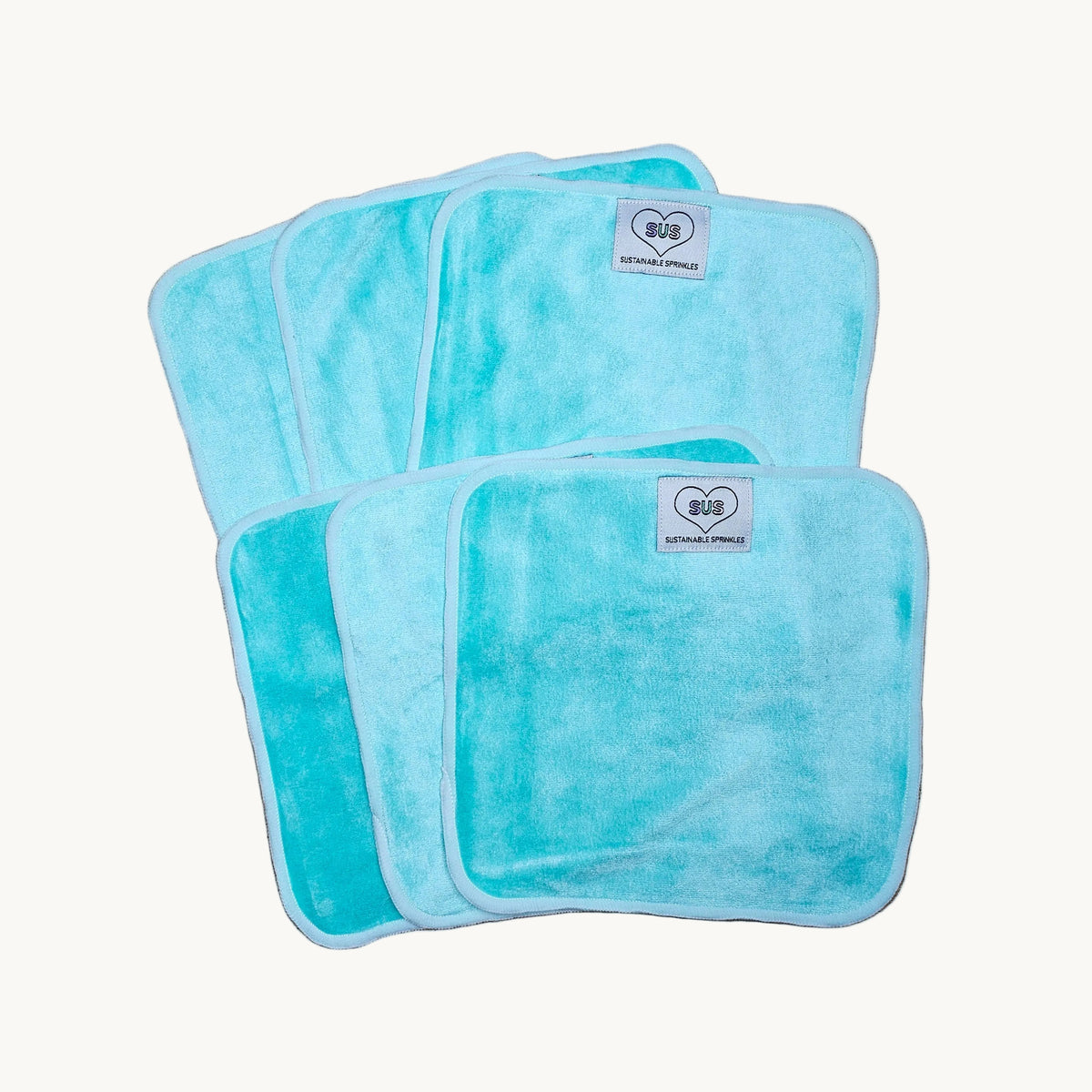 Luxe Velour Reusable Wipes - Mint