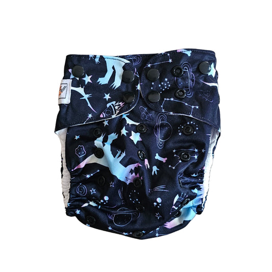 ✨ Maple Fluff Pocket – Small Size (Comparable to Cloth Joy Newborn Extended size) ✨ - Dino Constellations