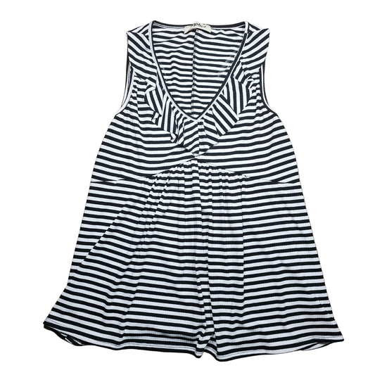 STRIPED RUFFLE TOP women's size S