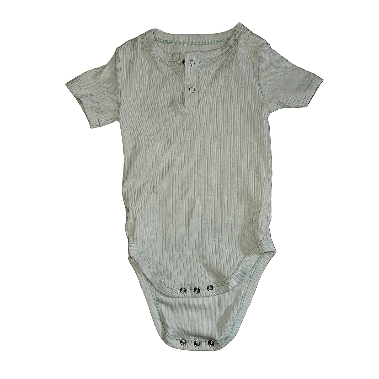 6-12M Light Green 100% Organic Cotton onesie