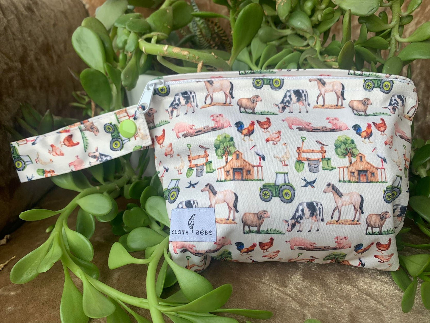 Cloth Bèbè - Mini Wet Pouch  - Little Farm