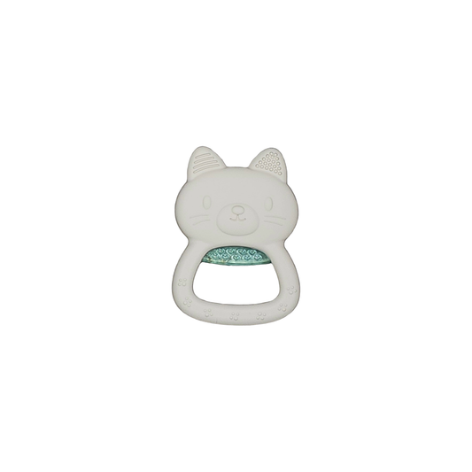 Silicone Freezable Kitty Teether - Cream