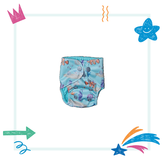 preemie / Dolly Diaper - Aquarium