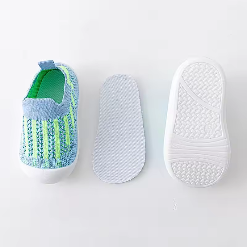 Little Explorer Shoes - Blue and Neon Green