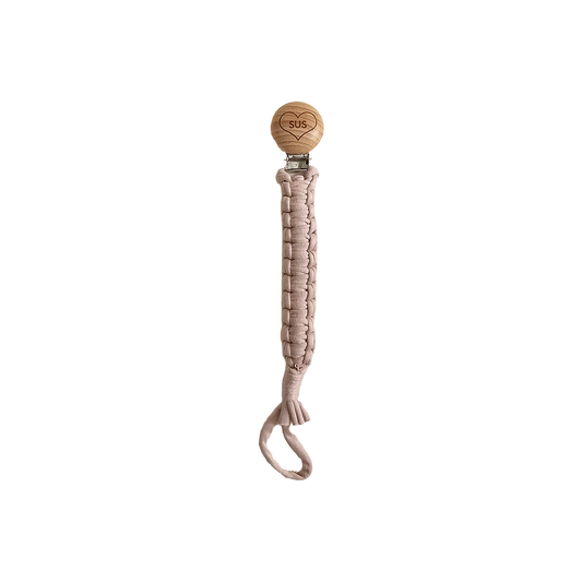 SUS Pacifier Clip - Dusty Rose