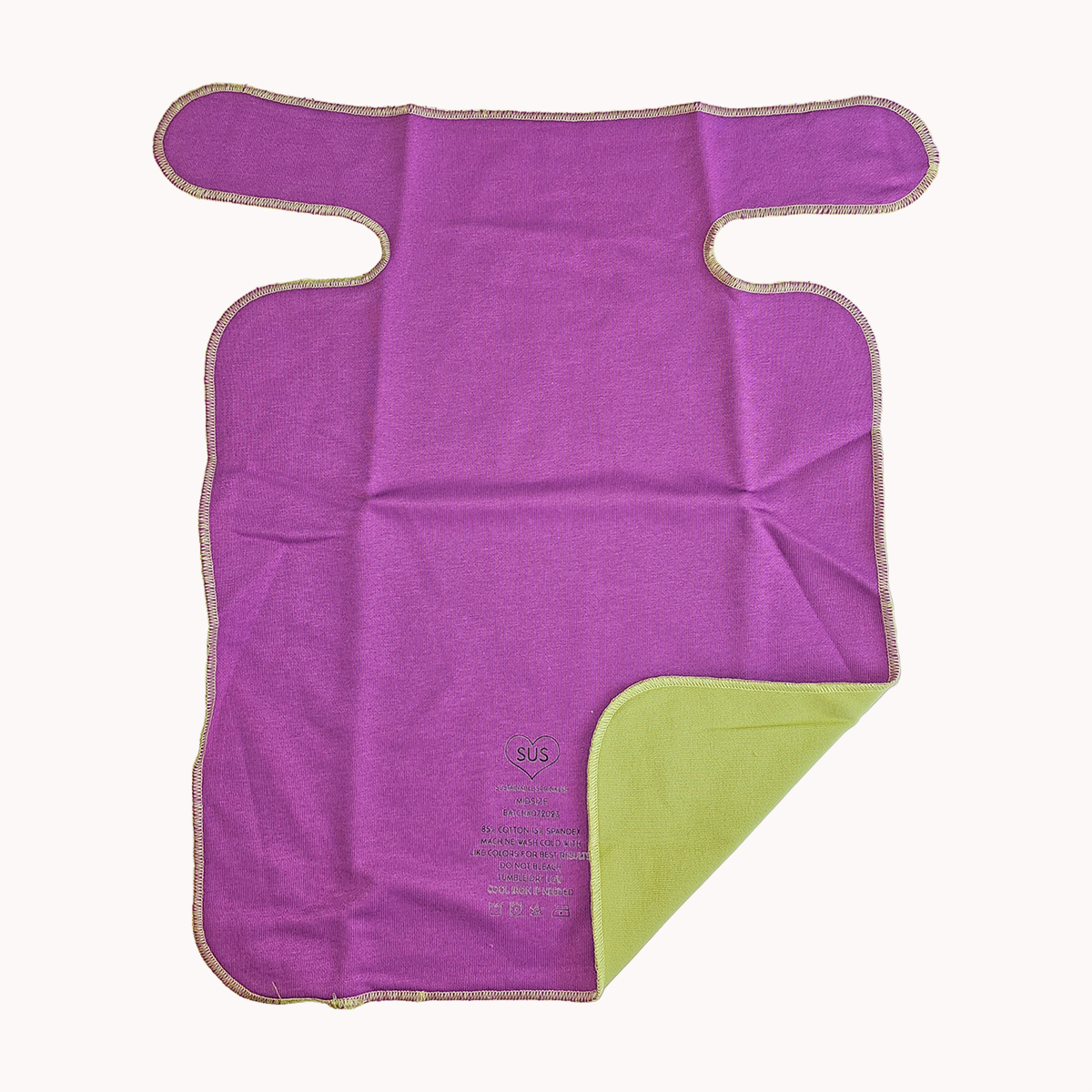 Midsize Preflat 2 layer  cotton Spandex - Purple/Green