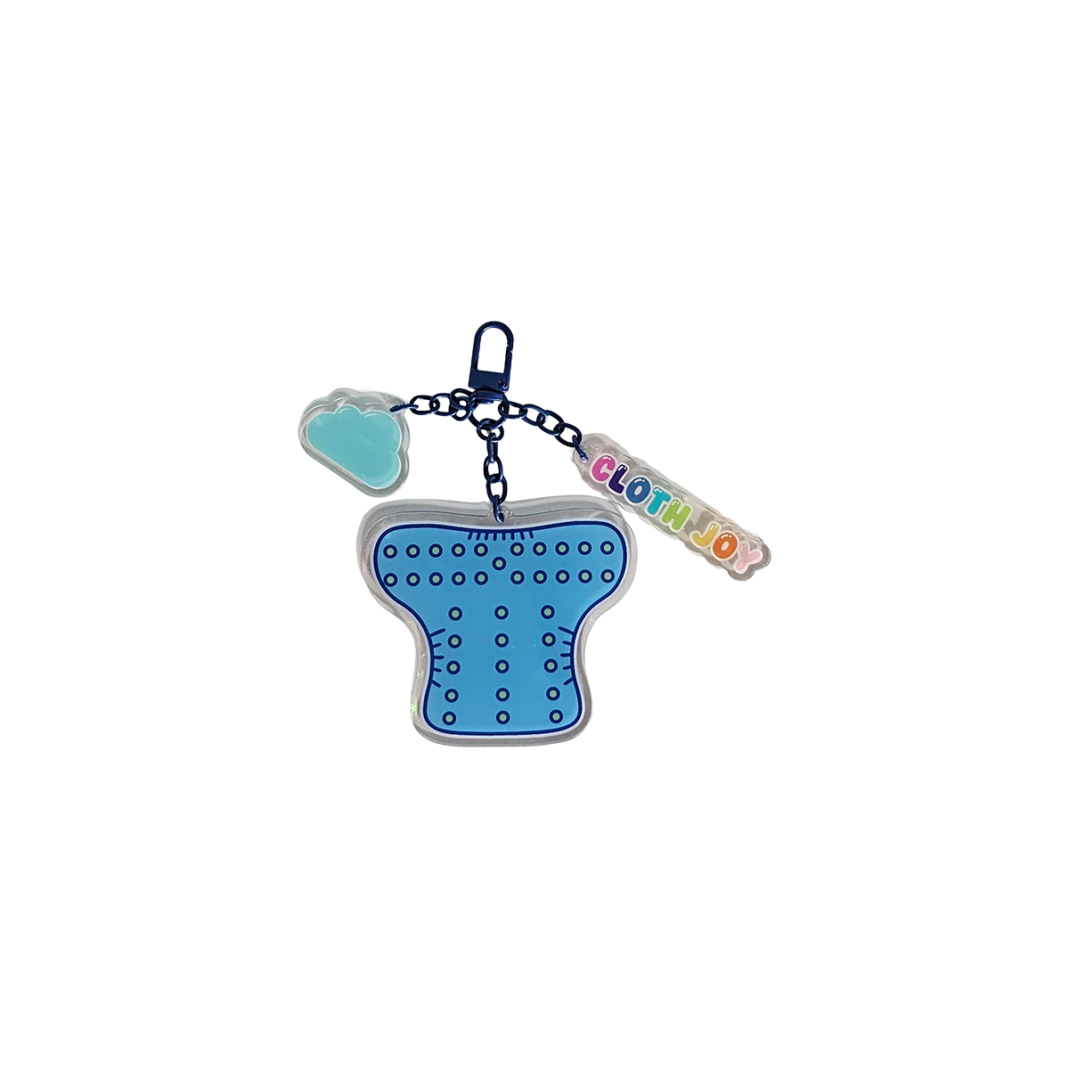 ✨ Diaper Sizing Snap Guide Keychain ✨ - Bright Blue