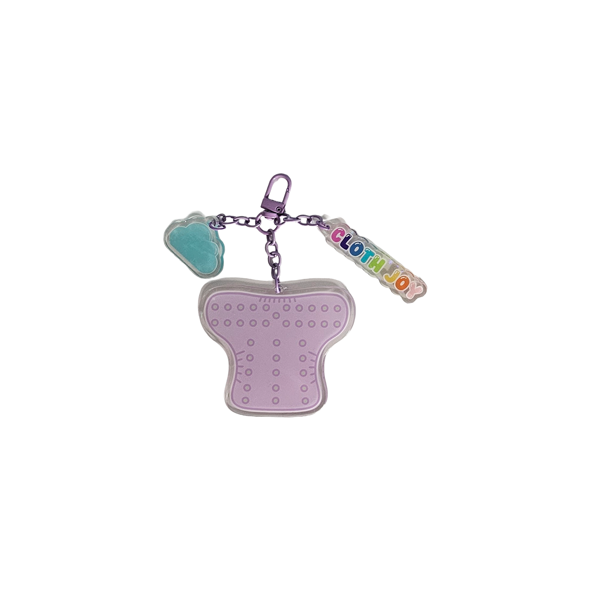 ✨ Diaper Sizing Snap Guide Keychain ✨ - Lavender