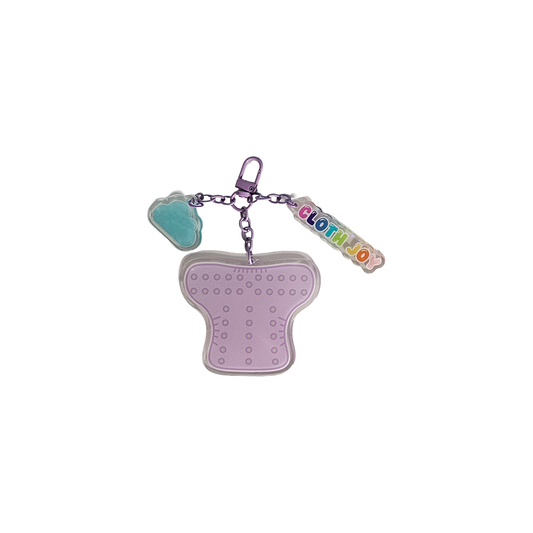 ✨ Diaper Sizing Snap Guide Keychain ✨ - Lavender