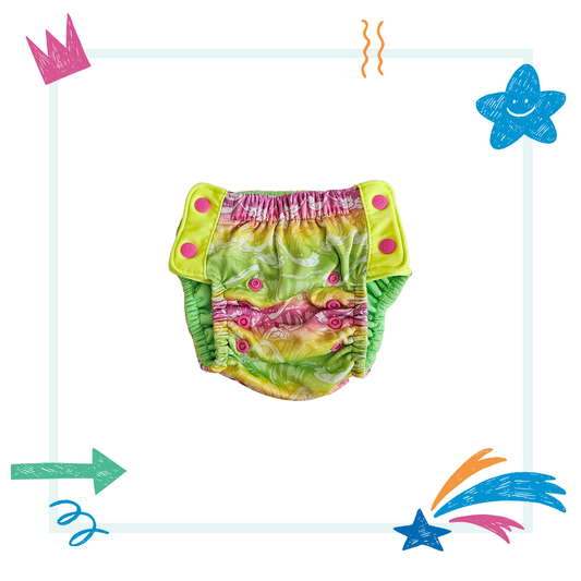 Midsize Splash and play swim bottoms - Neon Waves