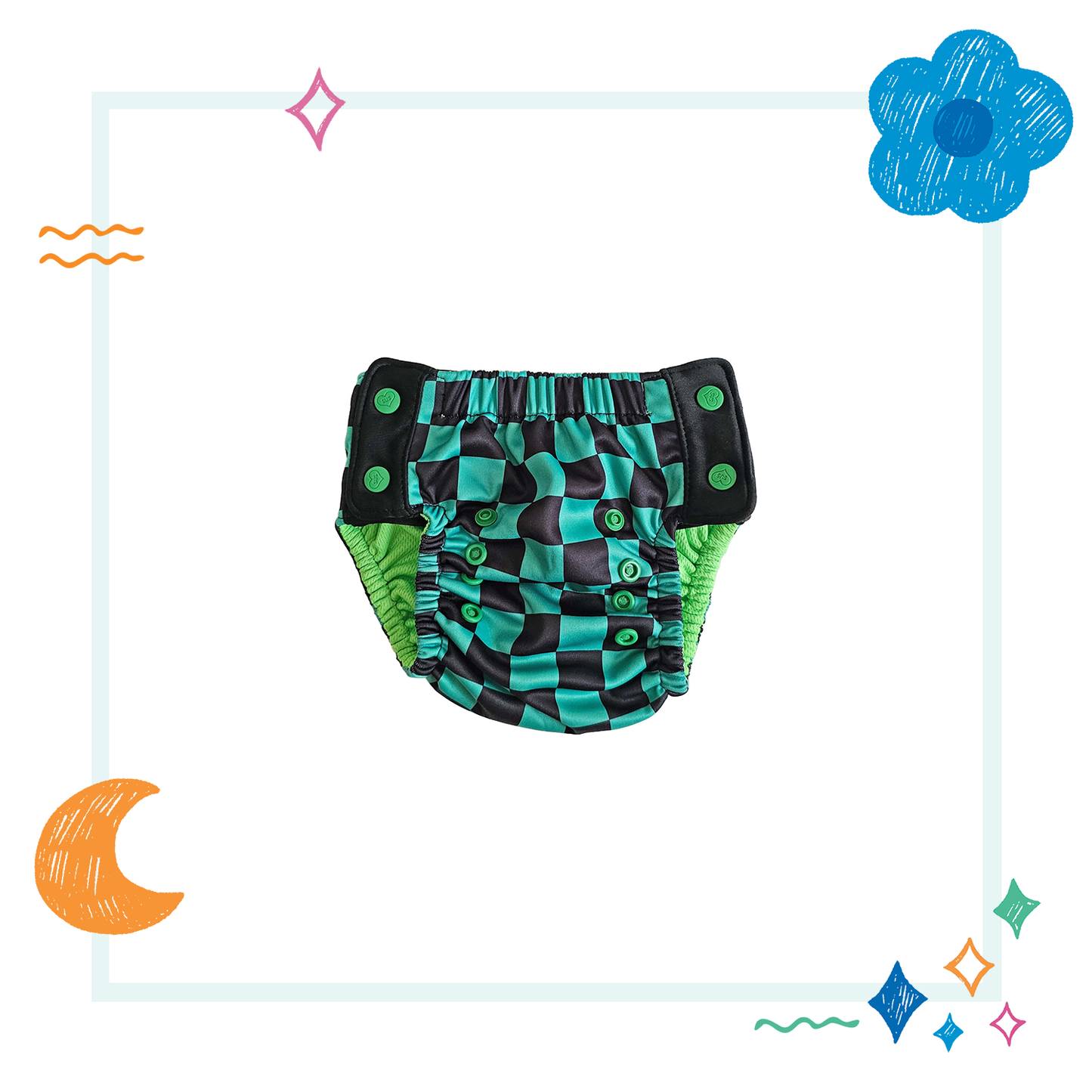 Midsize Splash and play swim bottoms - Checkerboard