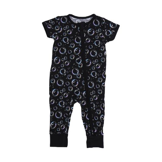 Bamboo Short Sleeve Jammies - Bubbles 0-3m