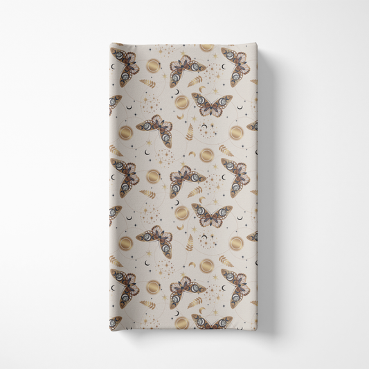 Stretchy Polyester changing pad cover - Opal