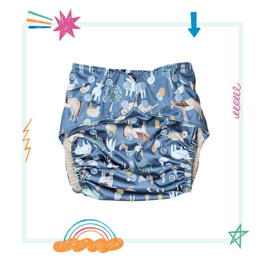 🌟 Midsize™ Stargazer Pocket Diaper –  Party Animals