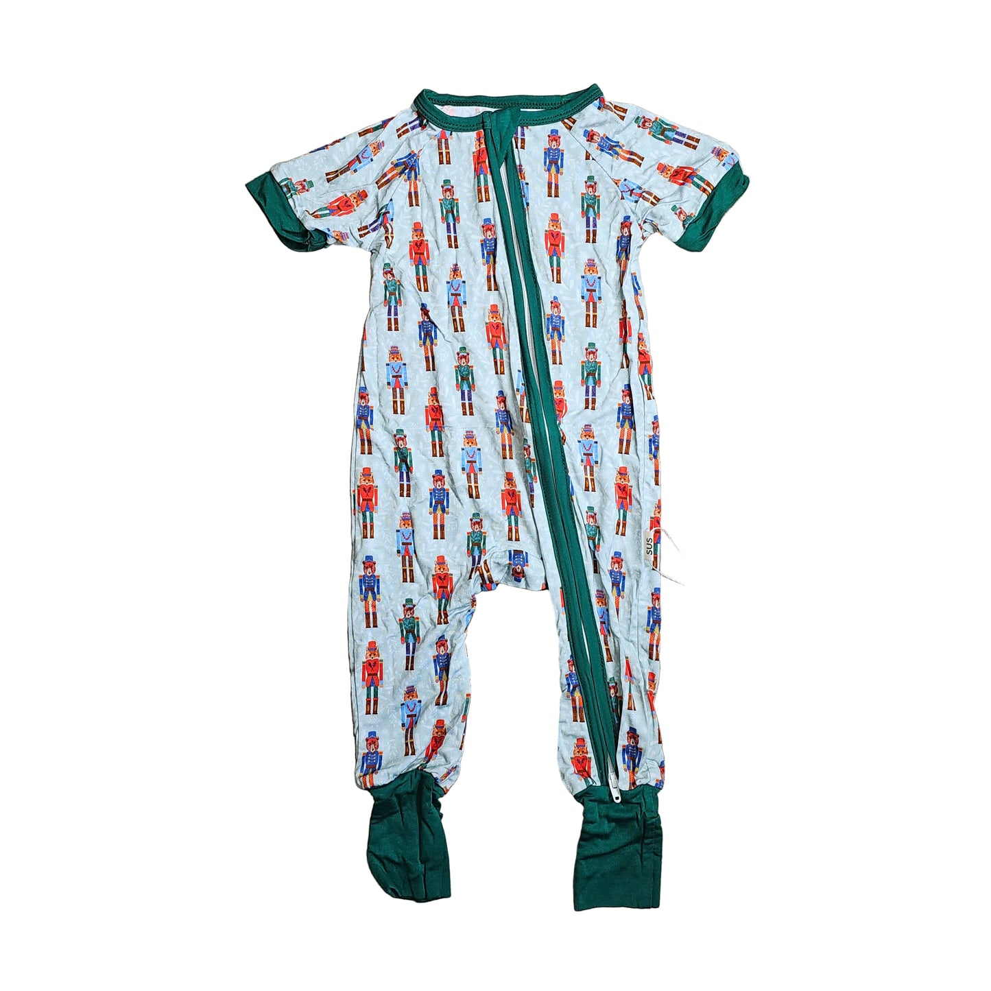Bamboo Short Sleeve Jammies - Nutcrackers 6-12M